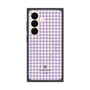 プレミアムスクエアケース with SnapMag［ Houndstooth Pattern Purple -with LANVIN en Bleu logo ランバン 千鳥格子柄 パープル ］
