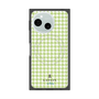 プレミアムスクエアケース with SnapMag［ Houndstooth Pattern Green with LANVIN en Bleu logo- ランバン 千鳥格子柄 グリーン ］