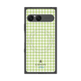 プレミアムスクエアケース with SnapMag［ Houndstooth Pattern Green with LANVIN en Bleu logo- ランバン 千鳥格子柄 グリーン ］