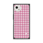 プレミアムスクエアケース with SnapMag［ Checkered Pink - ギンガムチェック ピンク ］
