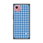 プレミアムスクエアケース with SnapMag［ Checkered Blue - ギンガムチェック ブルー ］