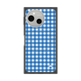 プレミアムスクエアケース with SnapMag［ Checkered Blue - ギンガムチェック ブルー ］