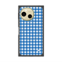 プレミアムスクエアケース with SnapMag［ Checkered Blue - ギンガムチェック ブルー ］