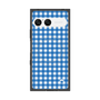 プレミアムスクエアケース with SnapMag［ Checkered Blue - ギンガムチェック ブルー ］