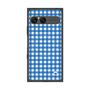 プレミアムスクエアケース with SnapMag［ Checkered Blue - ギンガムチェック ブルー ］