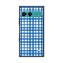プレミアムスクエアケース with SnapMag［ Checkered Blue - ギンガムチェック ブルー ］