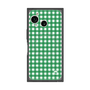 プレミアムスクエアケース with SnapMag［ Checkered Green - ギンガムチェック グリーン ］