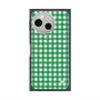 プレミアムスクエアケース with SnapMag［ Checkered Green - ギンガムチェック グリーン ］