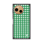 プレミアムスクエアケース with SnapMag［ Checkered Green - ギンガムチェック グリーン ］
