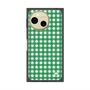 プレミアムスクエアケース with SnapMag［ Checkered Green - ギンガムチェック グリーン ］
