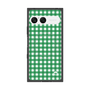 プレミアムスクエアケース with SnapMag［ Checkered Green - ギンガムチェック グリーン ］