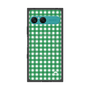 プレミアムスクエアケース with SnapMag［ Checkered Green - ギンガムチェック グリーン ］