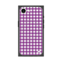 プレミアムスクエアケース with SnapMag［ Checkered Purple - ギンガムチェック パープル ］