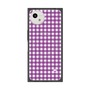 プレミアムスクエアケース with SnapMag［ Checkered Purple - ギンガムチェック パープル ］