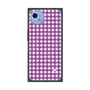 プレミアムスクエアケース with SnapMag［ Checkered Purple - ギンガムチェック パープル ］