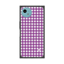 プレミアムスクエアケース with SnapMag［ Checkered Purple - ギンガムチェック パープル ］