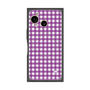プレミアムスクエアケース with SnapMag［ Checkered Purple - ギンガムチェック パープル ］