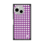 プレミアムスクエアケース with SnapMag［ Checkered Purple - ギンガムチェック パープル ］