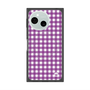 プレミアムスクエアケース with SnapMag［ Checkered Purple - ギンガムチェック パープル ］