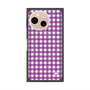 プレミアムスクエアケース with SnapMag［ Checkered Purple - ギンガムチェック パープル ］