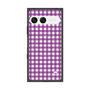 プレミアムスクエアケース with SnapMag［ Checkered Purple - ギンガムチェック パープル ］
