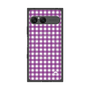 プレミアムスクエアケース with SnapMag［ Checkered Purple - ギンガムチェック パープル ］