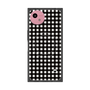 プレミアムスクエアケース with SnapMag［ Checkered Purple - ギンガムチェック ブラック ］