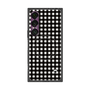 プレミアムスクエアケース with SnapMag［ Checkered Purple - ギンガムチェック ブラック ］