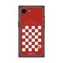 プレミアムスクエアケース with SnapMag［ Racing checkered flag Red - レーシングチェッカーフラッグ レッド ］