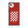 プレミアムスクエアケース with SnapMag［ Racing checkered flag Red - レーシングチェッカーフラッグ レッド ］