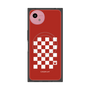 プレミアムスクエアケース with SnapMag［ Racing checkered flag Red - レーシングチェッカーフラッグ レッド ］