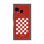 プレミアムスクエアケース with SnapMag［ Racing checkered flag Red - レーシングチェッカーフラッグ レッド ］