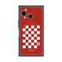 プレミアムスクエアケース with SnapMag［ Racing checkered flag Red - レーシングチェッカーフラッグ レッド ］