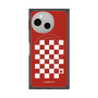 プレミアムスクエアケース with SnapMag［ Racing checkered flag Red - レーシングチェッカーフラッグ レッド ］