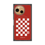 プレミアムスクエアケース with SnapMag［ Racing checkered flag Red - レーシングチェッカーフラッグ レッド ］
