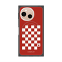 プレミアムスクエアケース with SnapMag［ Racing checkered flag Red - レーシングチェッカーフラッグ レッド ］