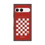 プレミアムスクエアケース with SnapMag［ Racing checkered flag Red - レーシングチェッカーフラッグ レッド ］