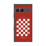 プレミアムスクエアケース with SnapMag［ Racing checkered flag Red - レーシングチェッカーフラッグ レッド ］