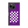 プレミアムスクエアケース with SnapMag［ Racing checkered flag Purple - レーシングチェッカーフラッグ パープル ］