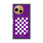 プレミアムスクエアケース with SnapMag［ Racing checkered flag Purple - レーシングチェッカーフラッグ パープル ］