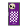 プレミアムスクエアケース with SnapMag［ Racing checkered flag Purple - レーシングチェッカーフラッグ パープル ］