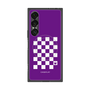 プレミアムスクエアケース with SnapMag［ Racing checkered flag Purple - レーシングチェッカーフラッグ パープル ］