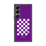 プレミアムスクエアケース with SnapMag［ Racing checkered flag Purple - レーシングチェッカーフラッグ パープル ］