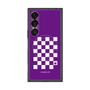 プレミアムスクエアケース with SnapMag［ Racing checkered flag Purple - レーシングチェッカーフラッグ パープル ］