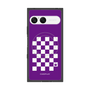 プレミアムスクエアケース with SnapMag［ Racing checkered flag Purple - レーシングチェッカーフラッグ パープル ］