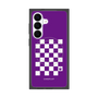 プレミアムスクエアケース with SnapMag［ Racing checkered flag Purple - レーシングチェッカーフラッグ パープル ］