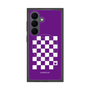 プレミアムスクエアケース with SnapMag［ Racing checkered flag Purple - レーシングチェッカーフラッグ パープル ］