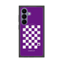 プレミアムスクエアケース with SnapMag［ Racing checkered flag Purple - レーシングチェッカーフラッグ パープル ］