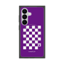 プレミアムスクエアケース with SnapMag［ Racing checkered flag Purple - レーシングチェッカーフラッグ パープル ］