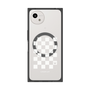 プレミアムスクエアケース with SnapMag［ Racing checkered flag White - レーシングチェッカーフラッグ ホワイト ］